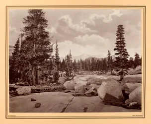 Ancien canal glaciaire. Lac Tenaya. Montagnes de la Sierra Nevada.